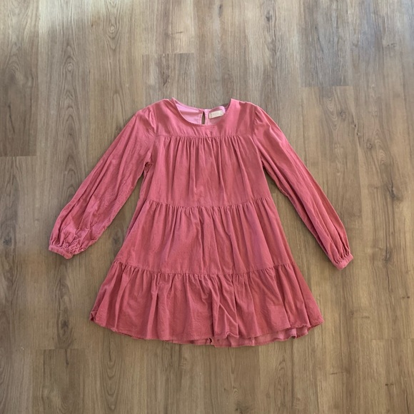 Altar’d State Dusty Rose Tiered Dress - Picture 1 of 2